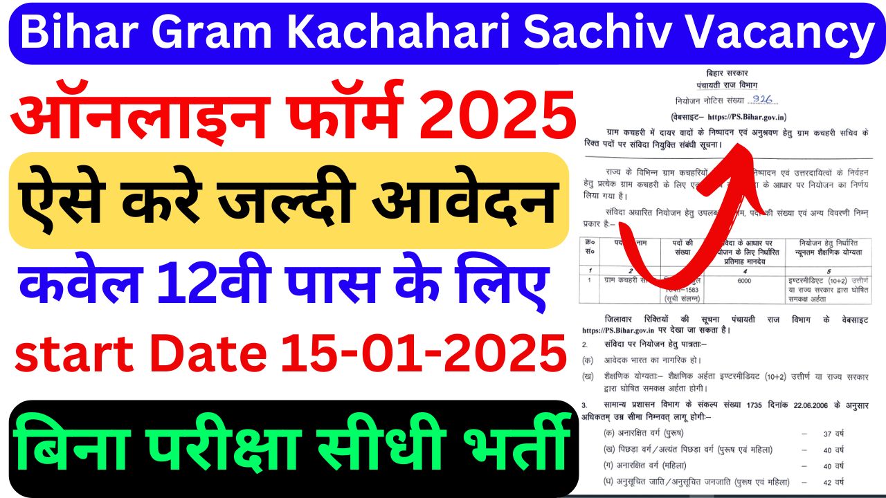 Bihar Gram Kachahari Sachiv Vacancy 2025
