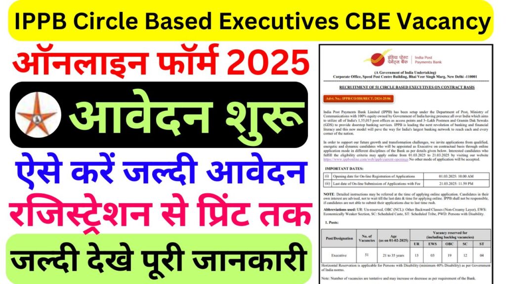 IPPB Circle Executives CBE Recruitment 2025