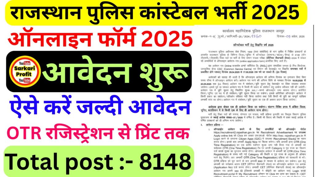 Rajasthan Police Constable Recruitment 2025