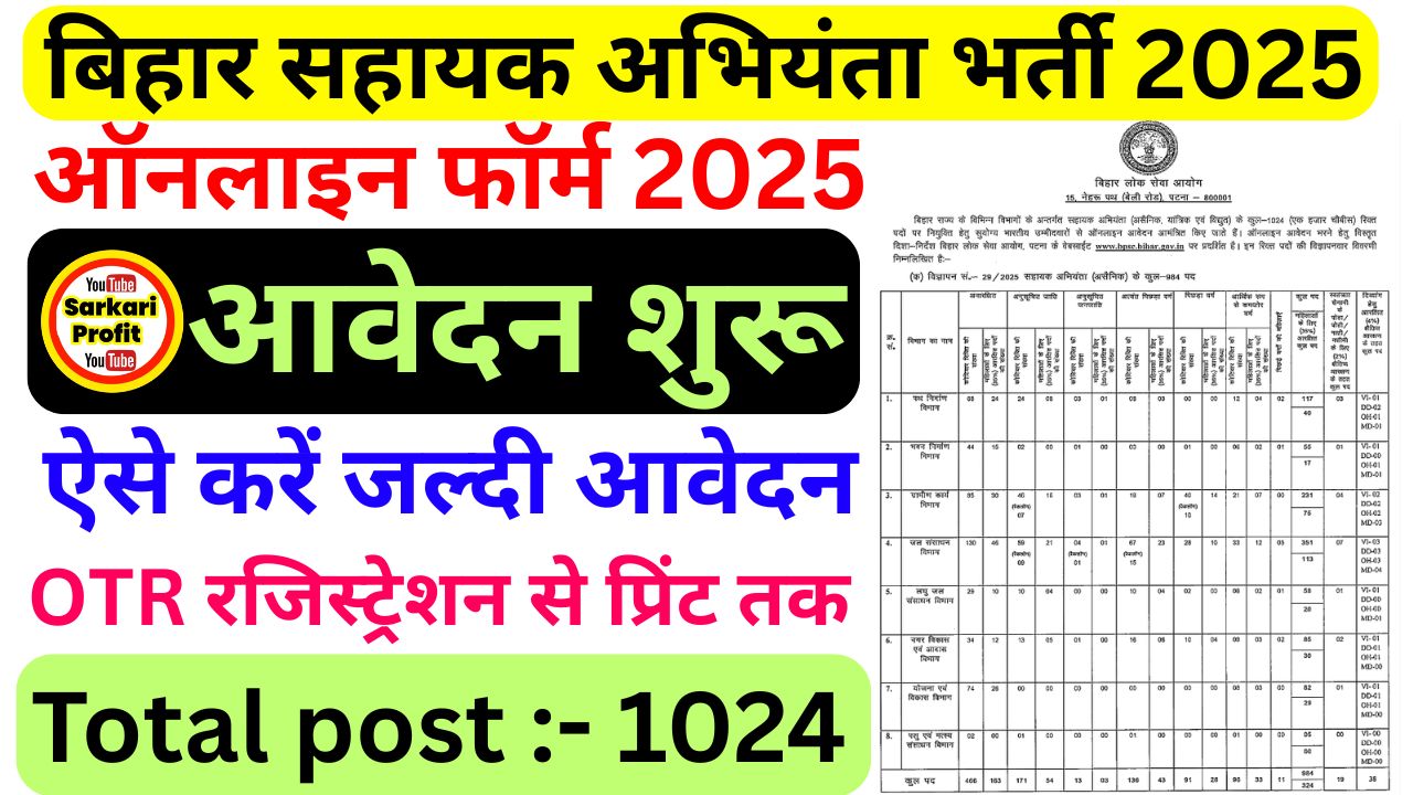 Bihar Assistant Engineer Recruitment 2025