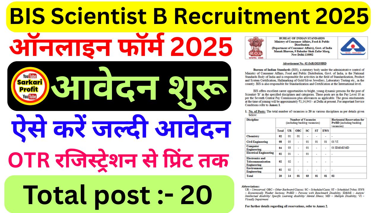BIS Scientist Recruitment 2025