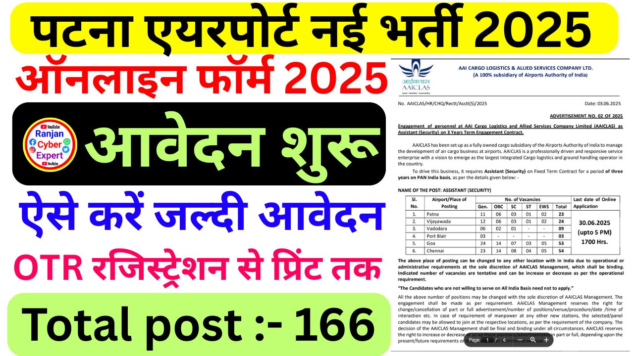 Patna Airport New Vacancy 2025