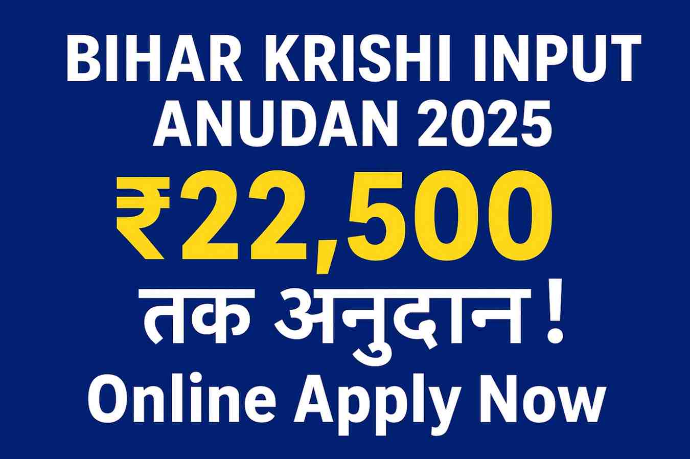 Bihar Krishi Input Anudan Yojana 2025