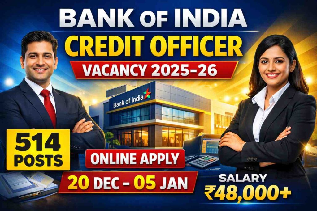 Bank of India Credit Officer Vacancy 2025