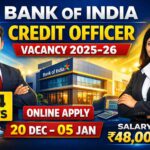 Bank of India Credit Officer Vacancy 2025
