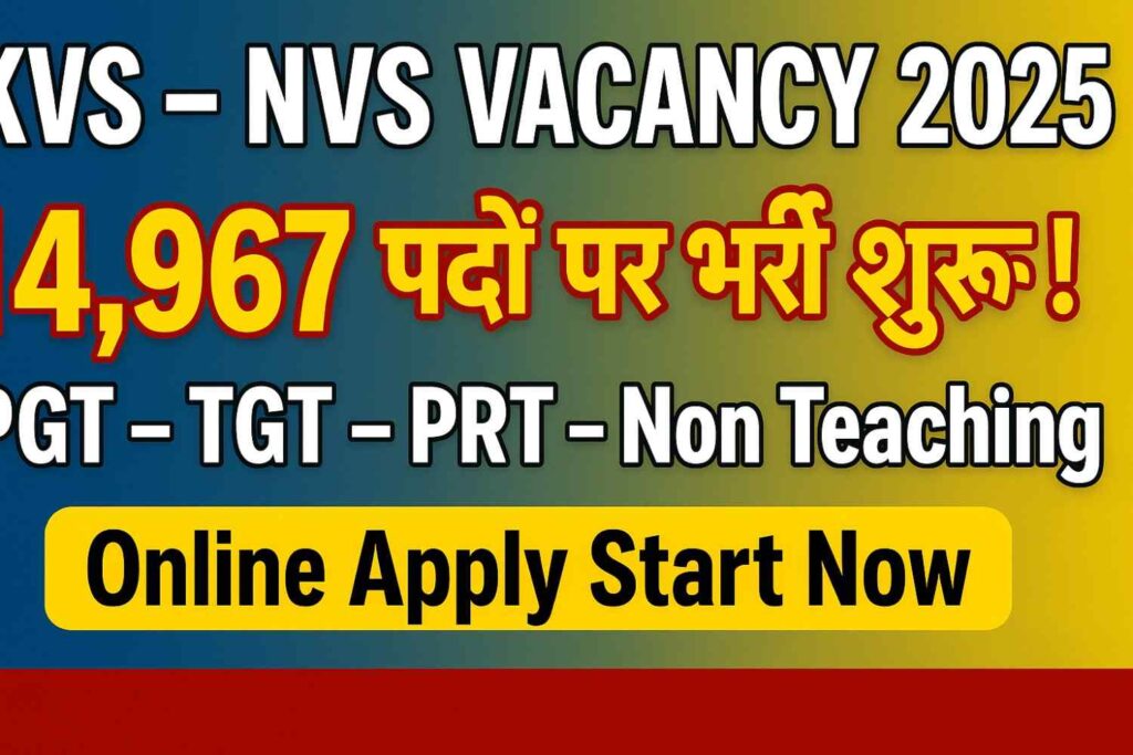 KVS NVS Vacancy 2025