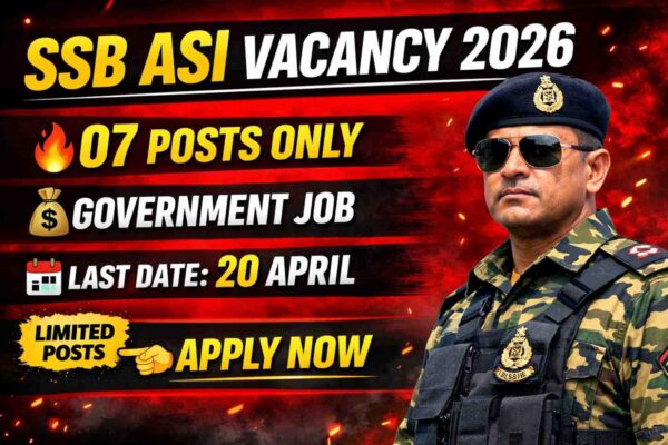 SSB ASI Vacancy 2026