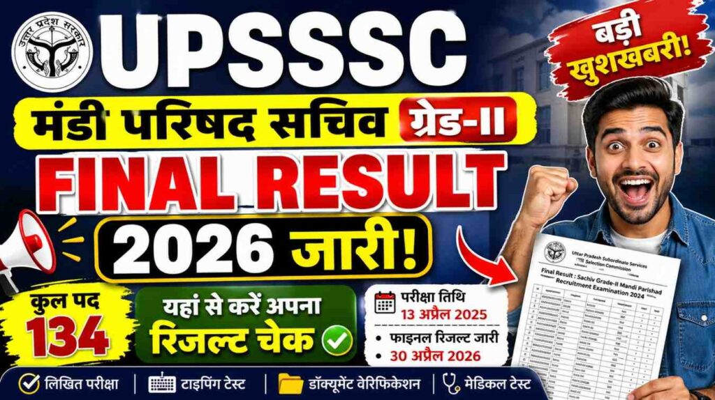UPSSSC Sachiv Grade II Final Result 2026