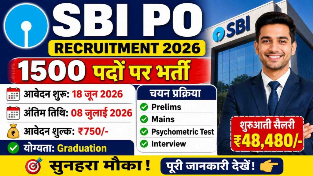 SBI PO Vacancy 2026 apply online