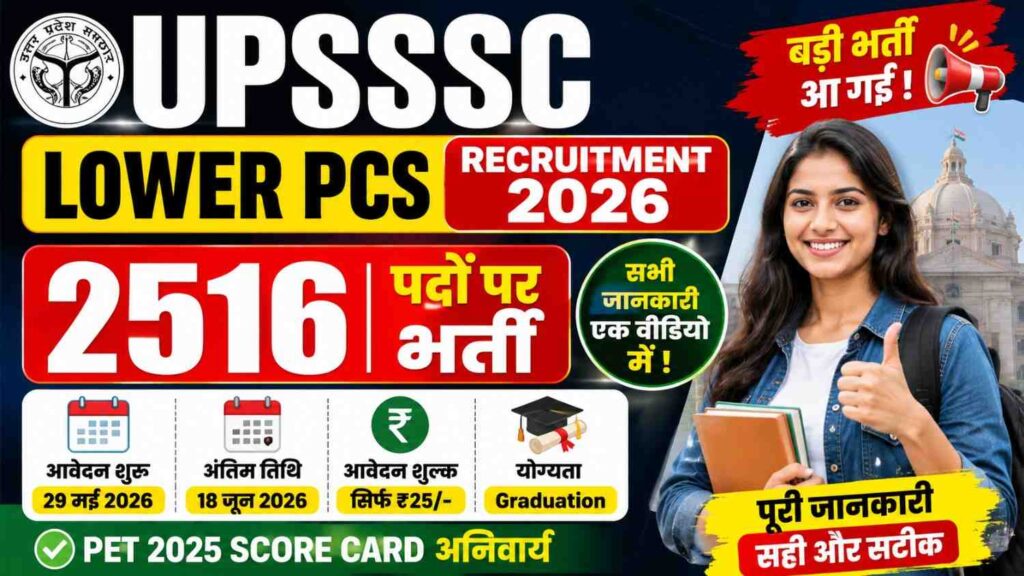 UPSSSC Lower PCS Recruitment 2026