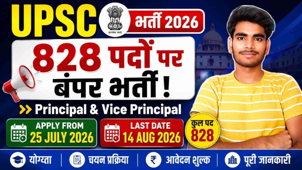 UPSC Principal and Vice Principal Bharti 2026