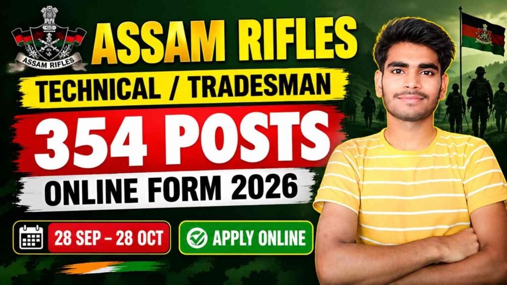 Assam Rifles Technical Tradesman Vacancy 2026