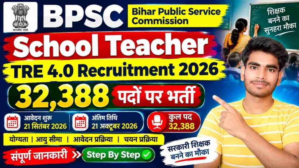BPSC School Teacher TRE 4.0 Recruitment 2026
