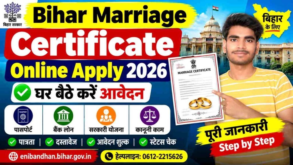 Bihar Marriage Certificate Online Apply 2026