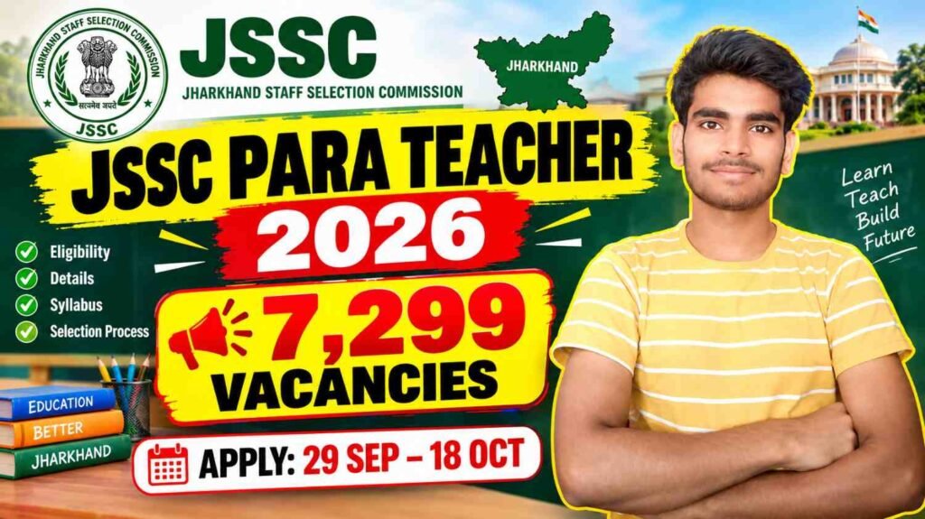 JSSC Para Teacher Recruitment 2026