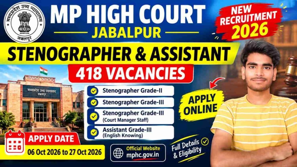 MP High Court Recruitment 2026 Out