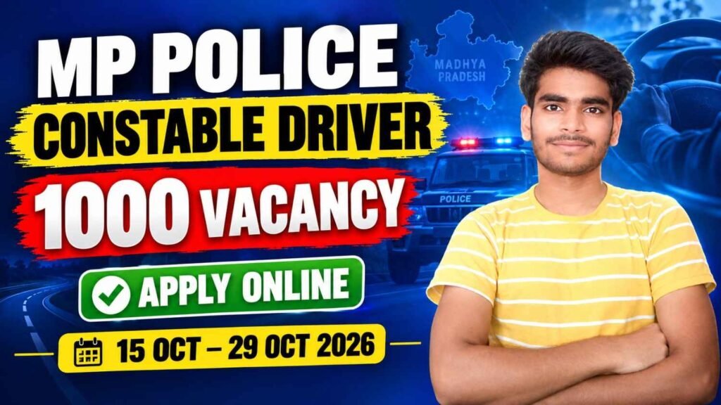 MP Police Constable Driver Recruitment 2026