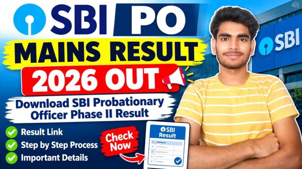 SBI PO Mains Result 2026